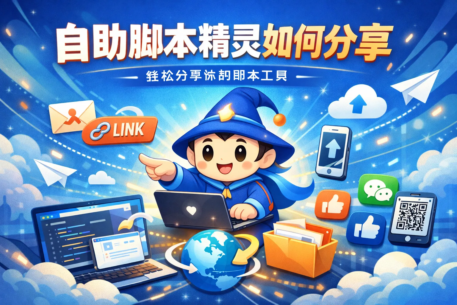 自助脚本精灵如何分享