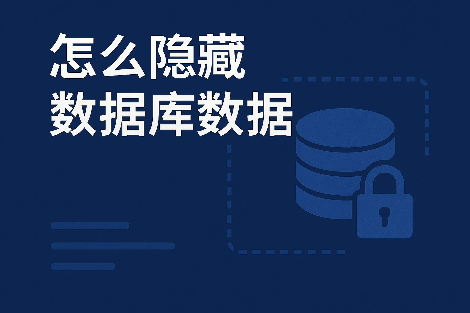 怎么隐藏数据库数据