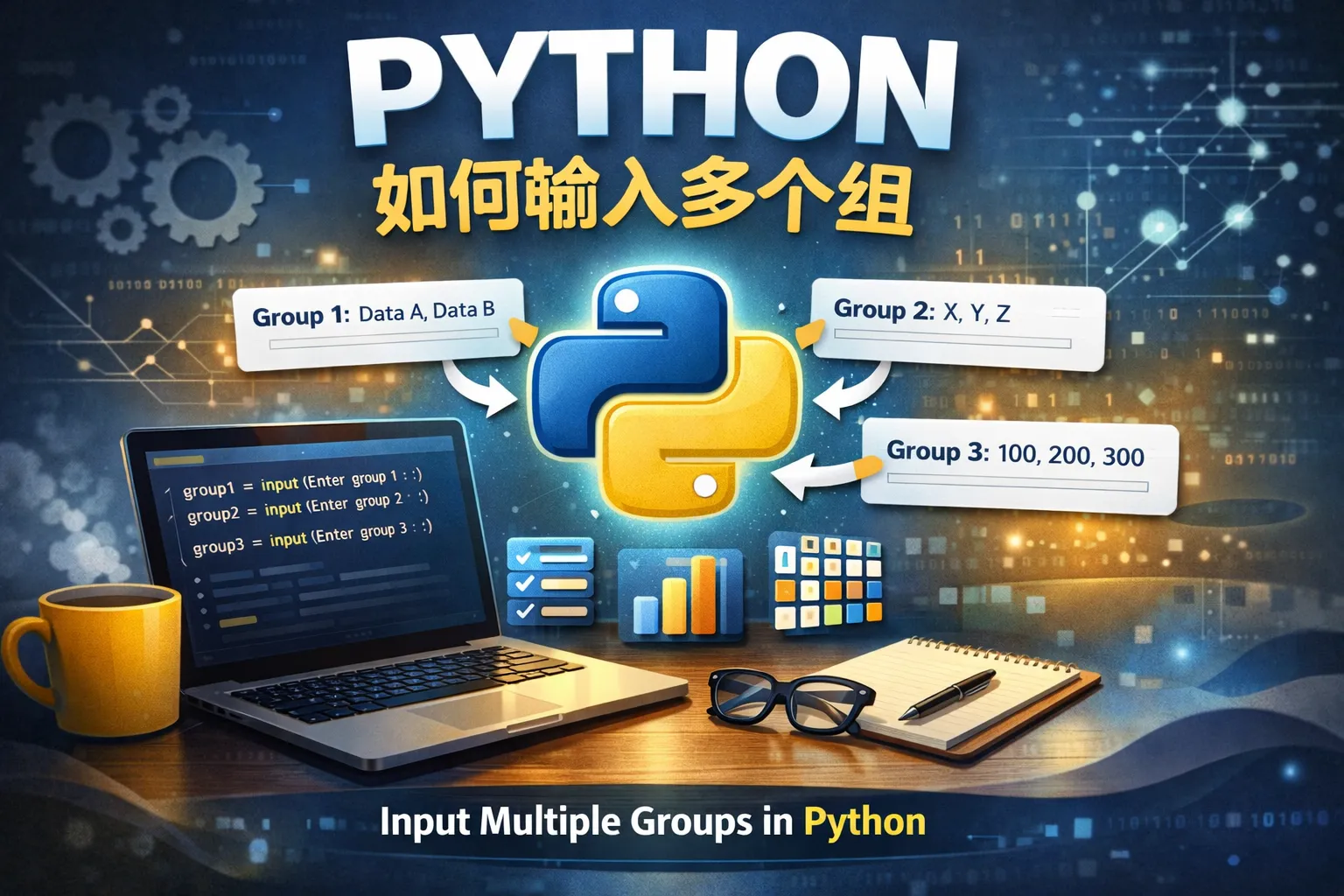 python如何输入多个组