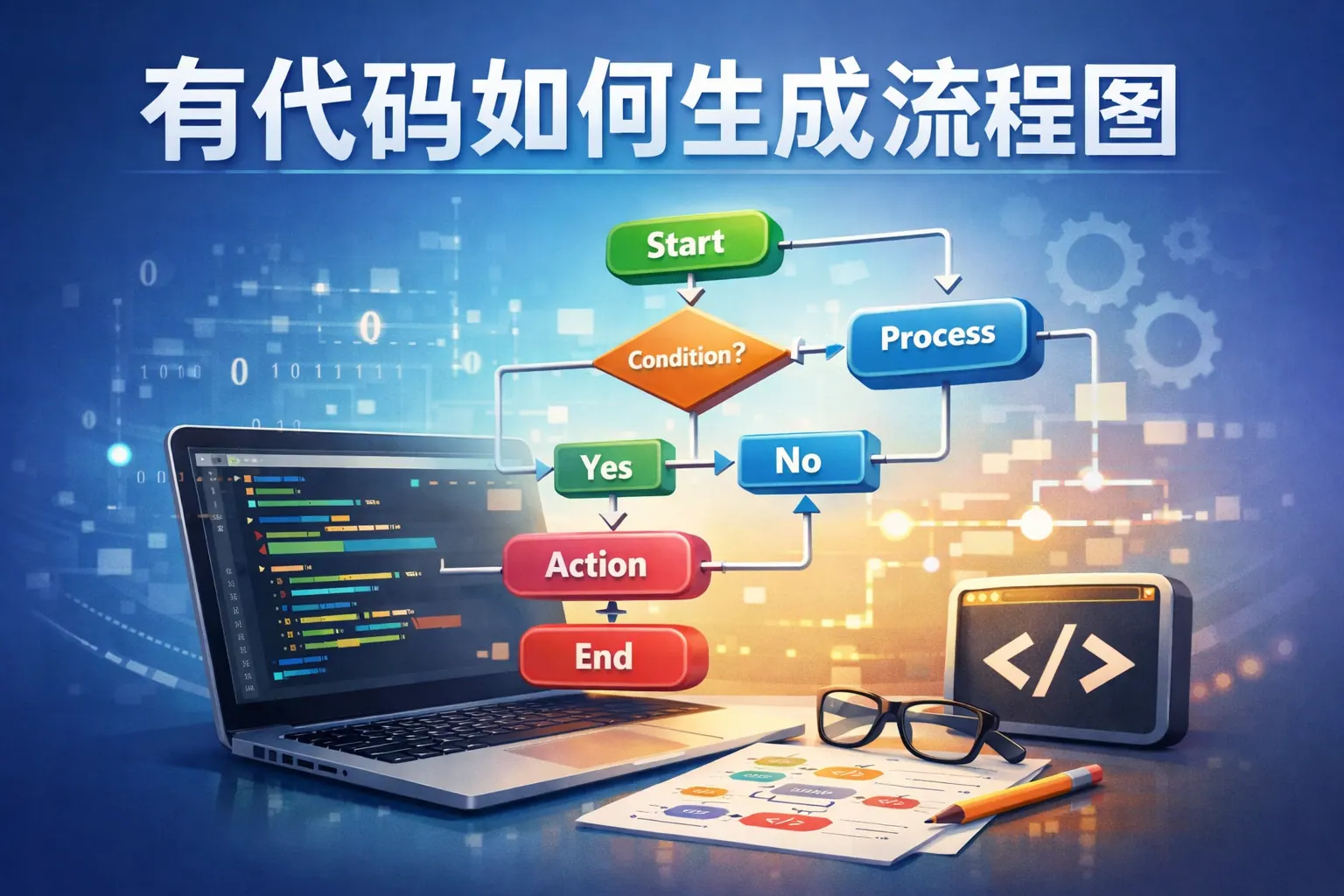 有代码如何生成流程图