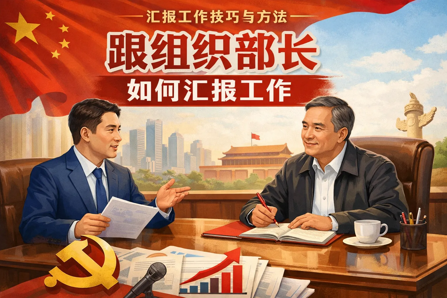 跟组织部长如何汇报工作