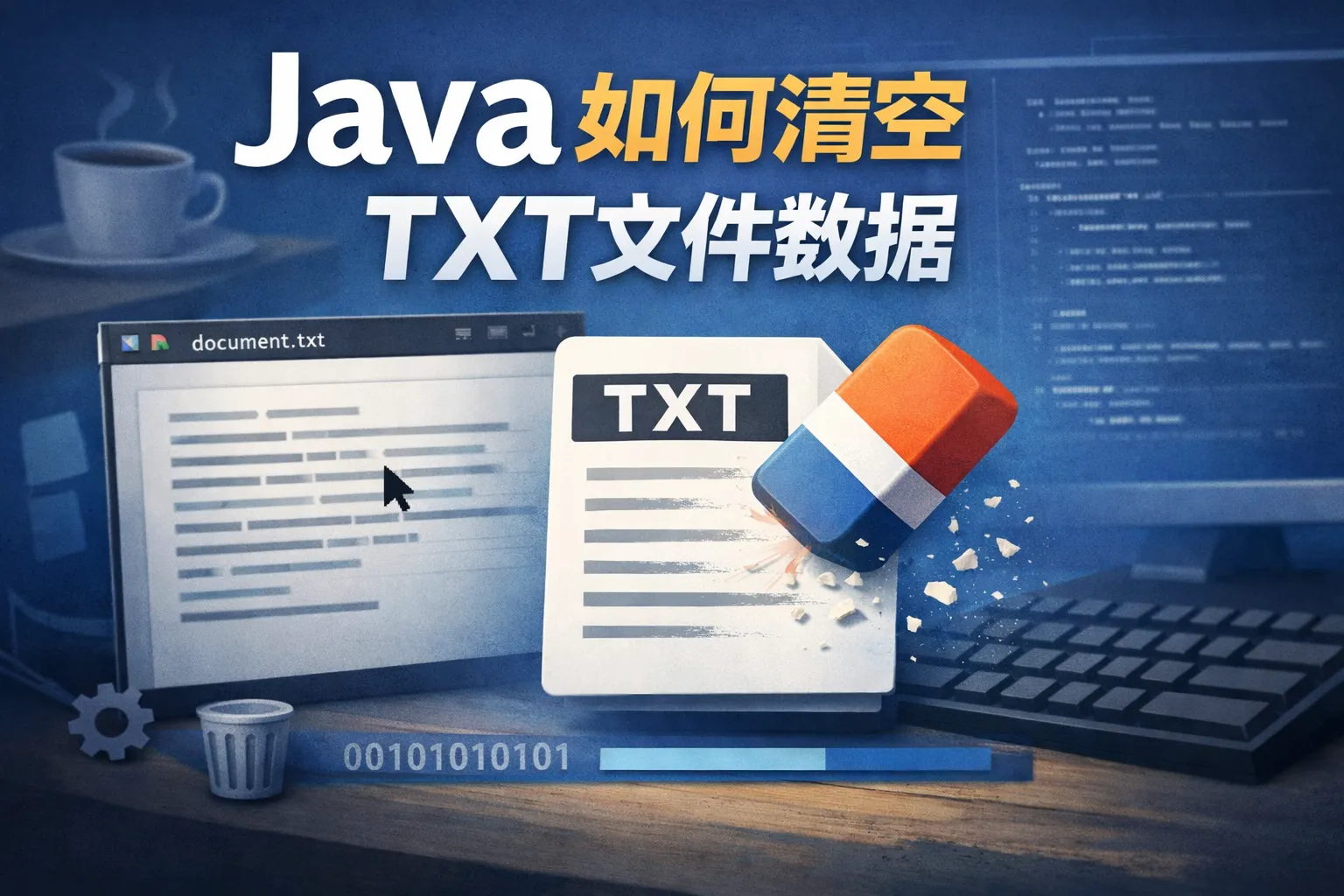 java如何清空txt文件数据