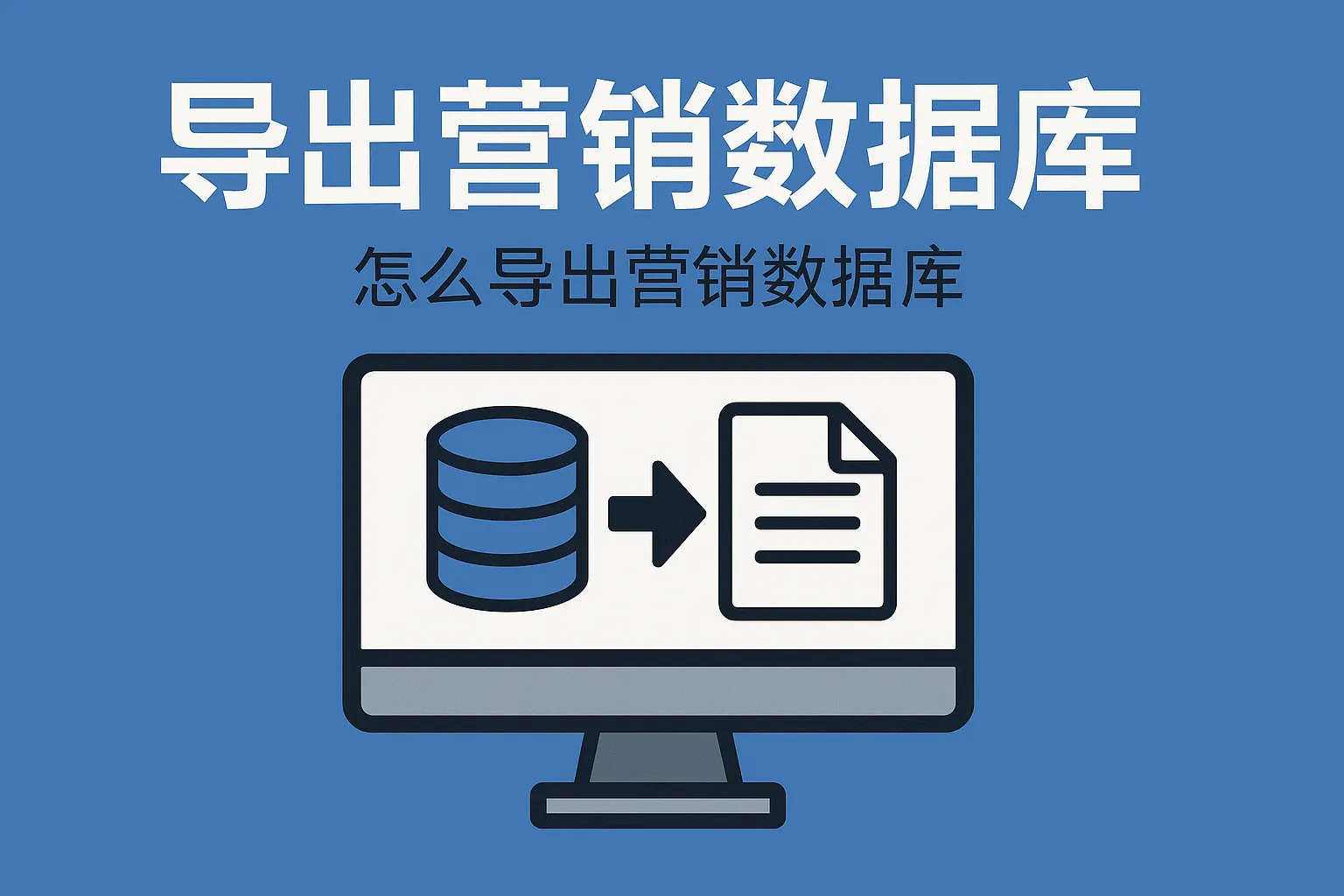 怎么导出营销数据库