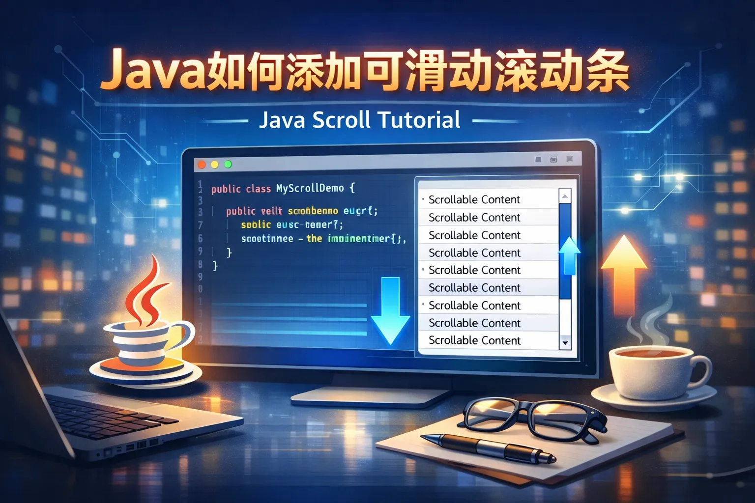 java如何添加可滑动滚动条