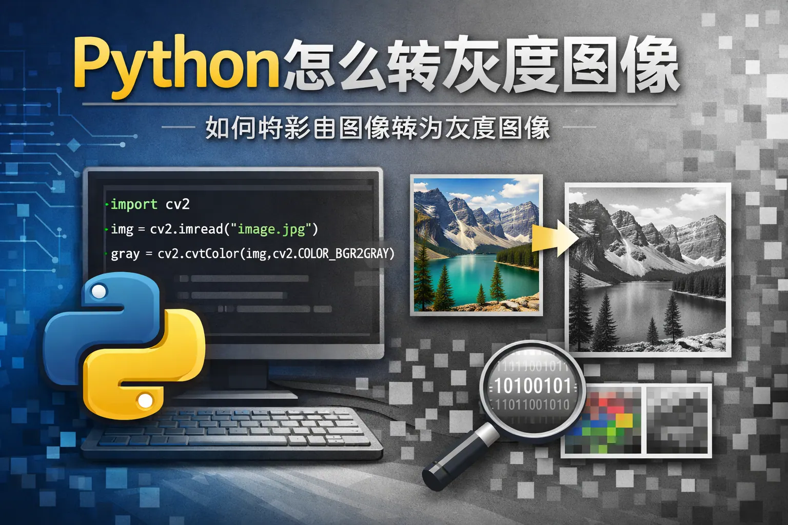 python怎么转灰度图像