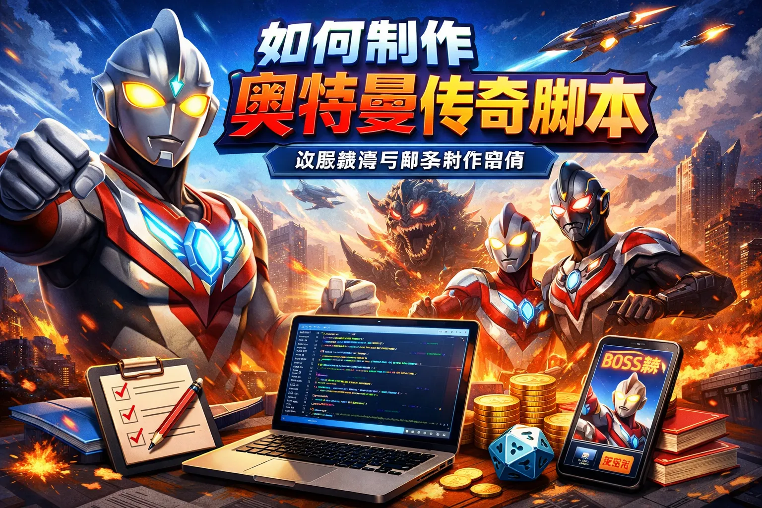 如何制作奥特曼传奇脚本