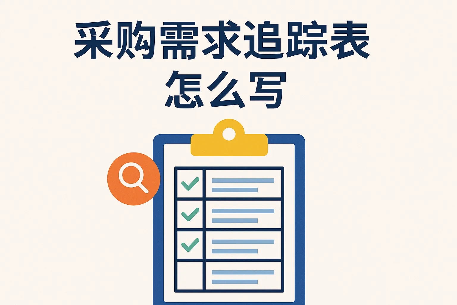 采购需求追踪表怎么写的