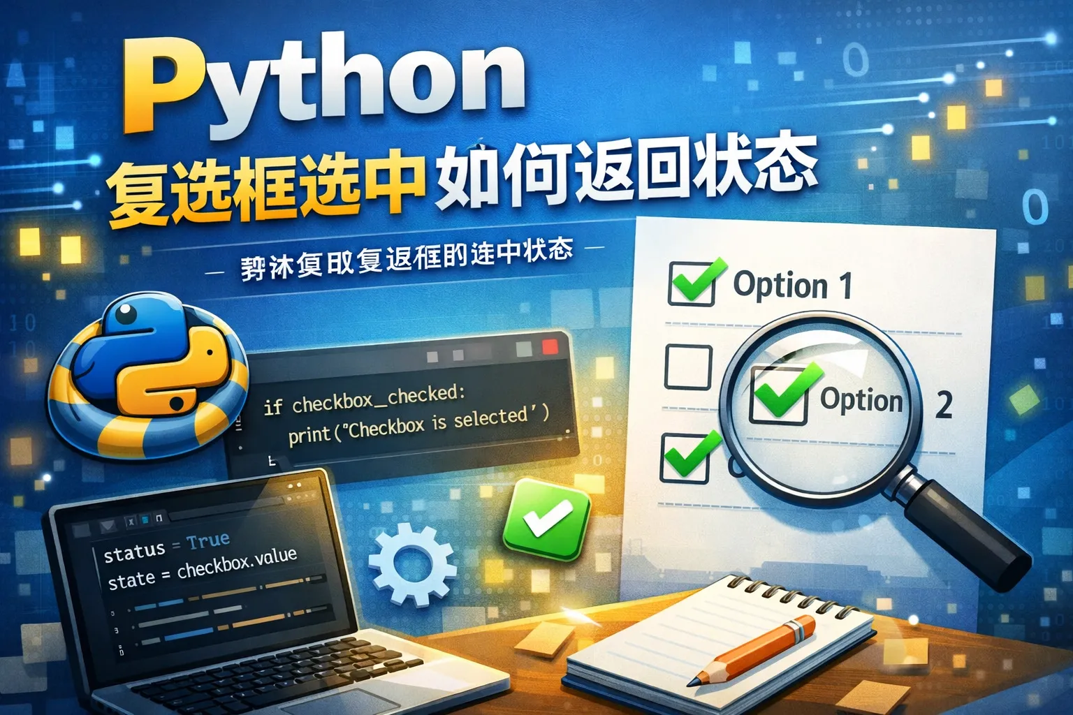 python复选框选中如何返回状态