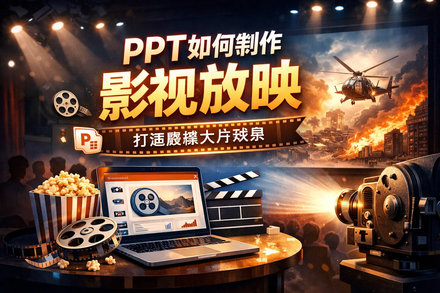PPT如何制作影视放映