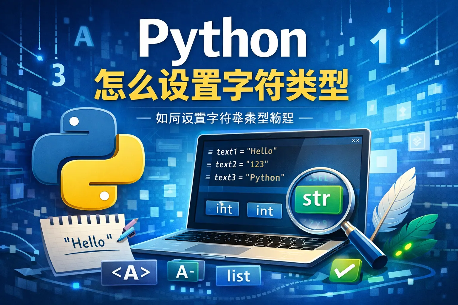python怎么设置字符类型