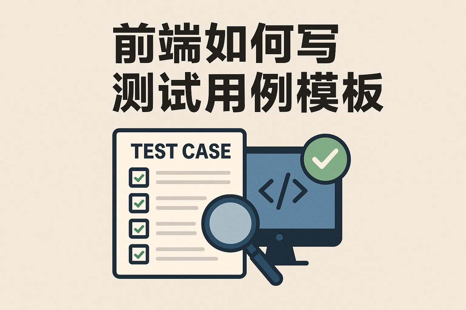 前端如何写测试用例模板