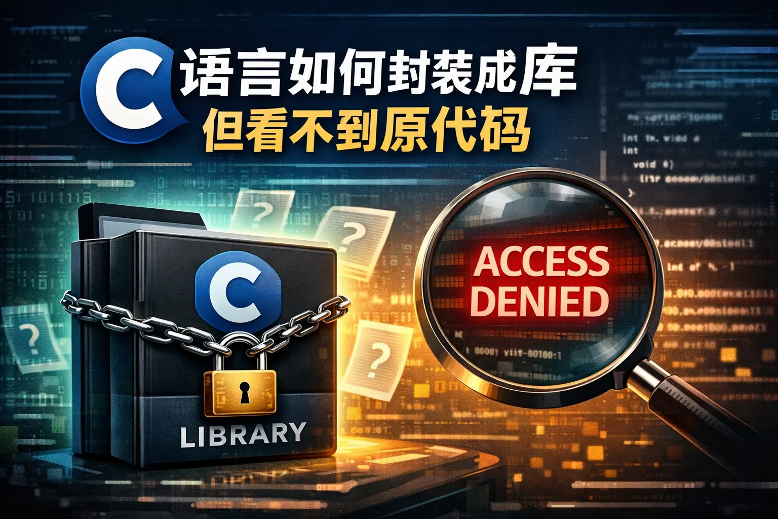 c语言如何封装成库但看不到原代码