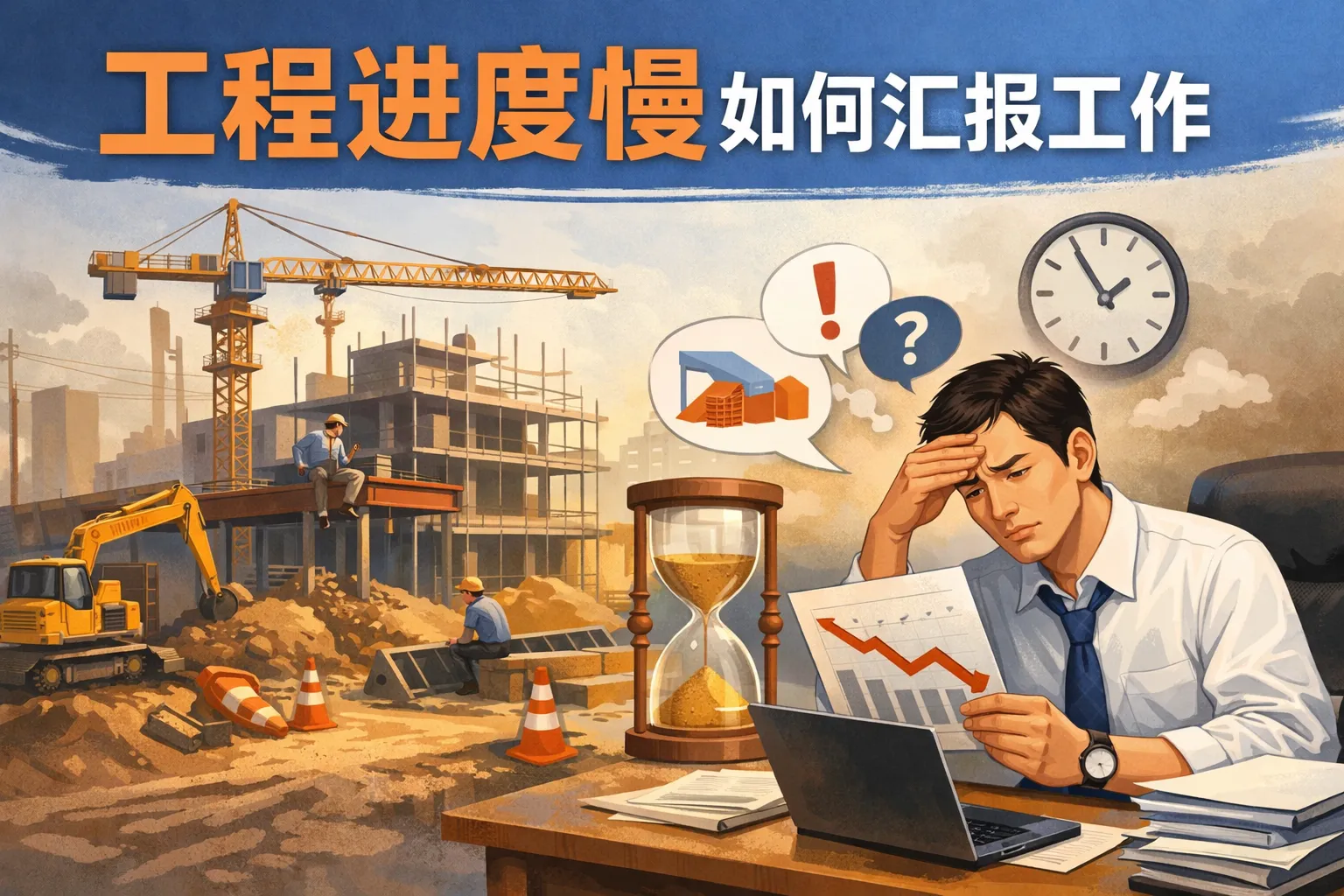 工程进度慢如何汇报工作