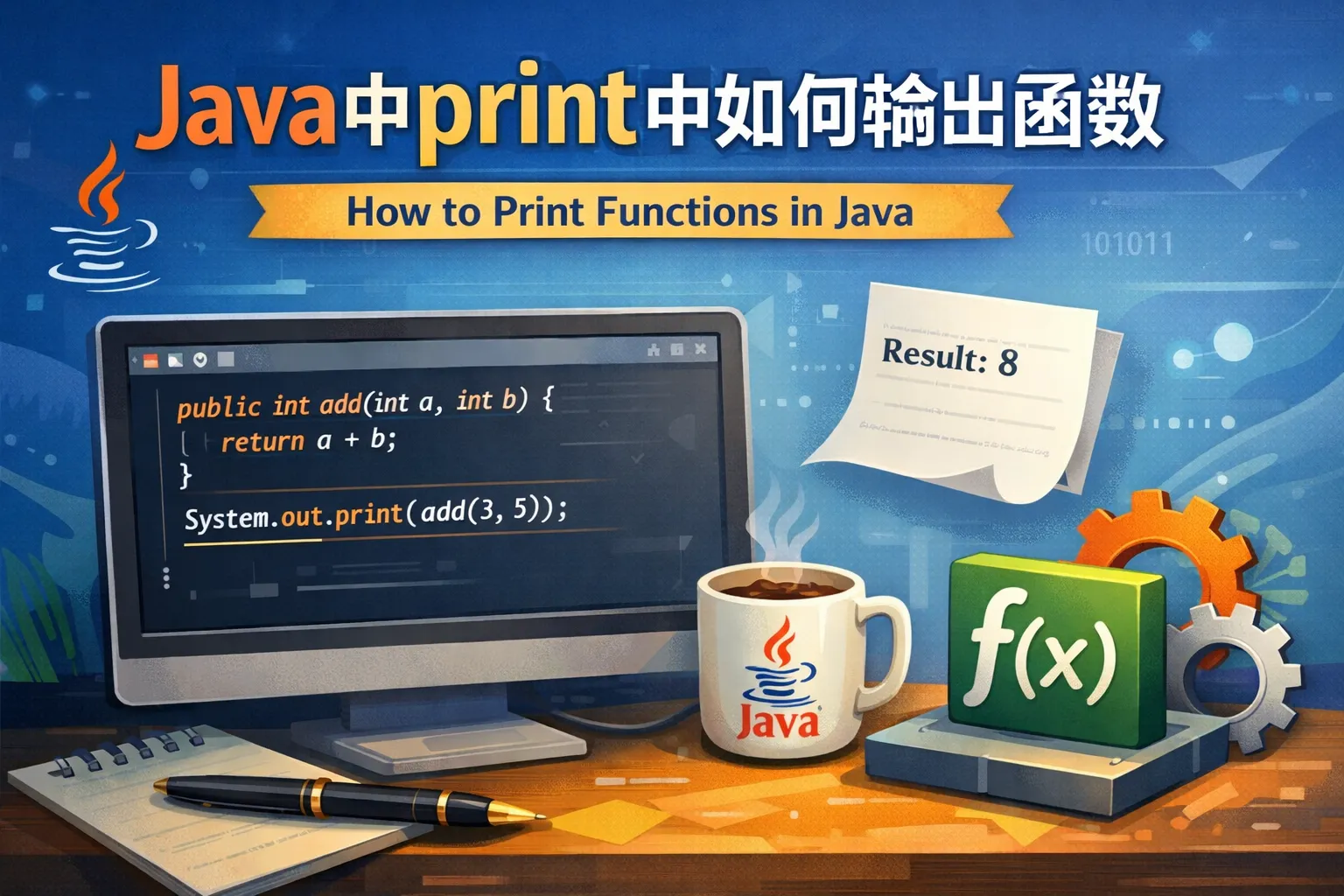 java中print中如何输出函数