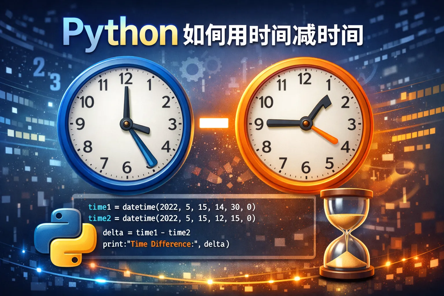 python如何用时间减时间