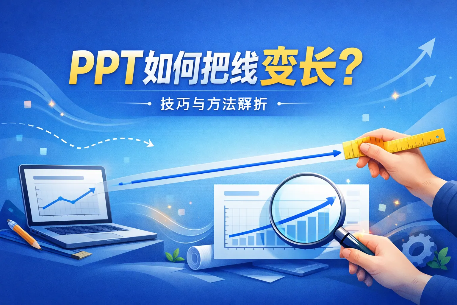 ppt如何把线变长