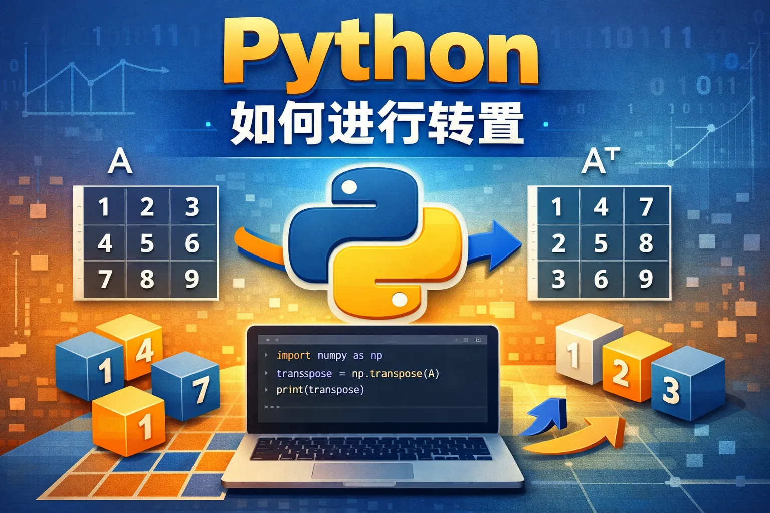 python 如何进行转置