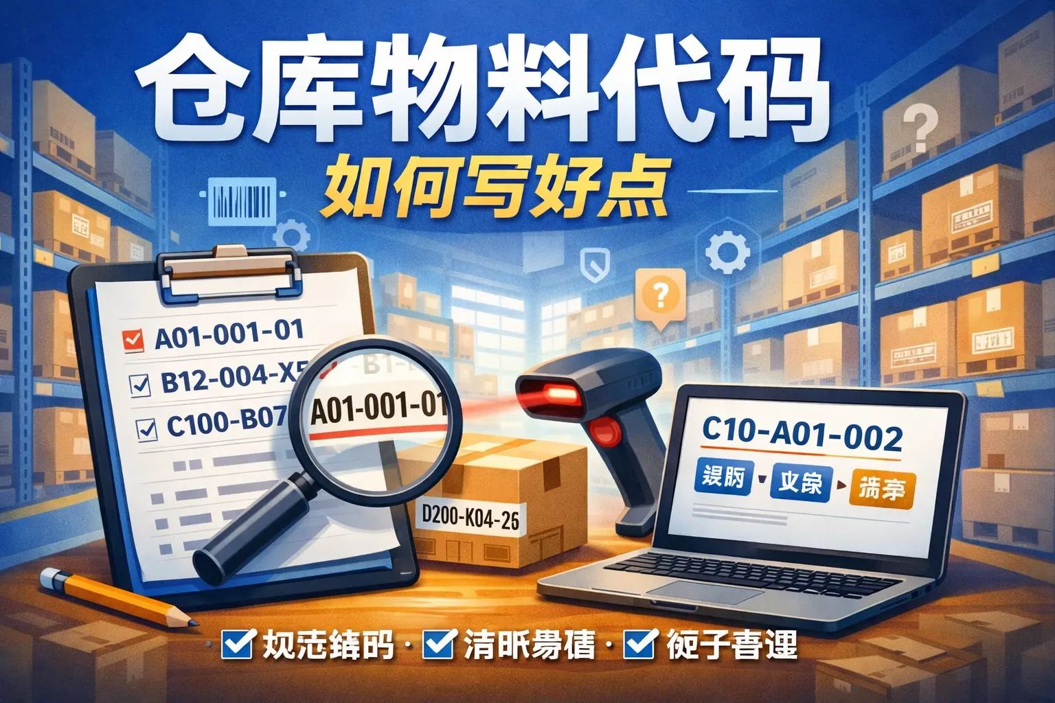 仓库物料代码如何写好点