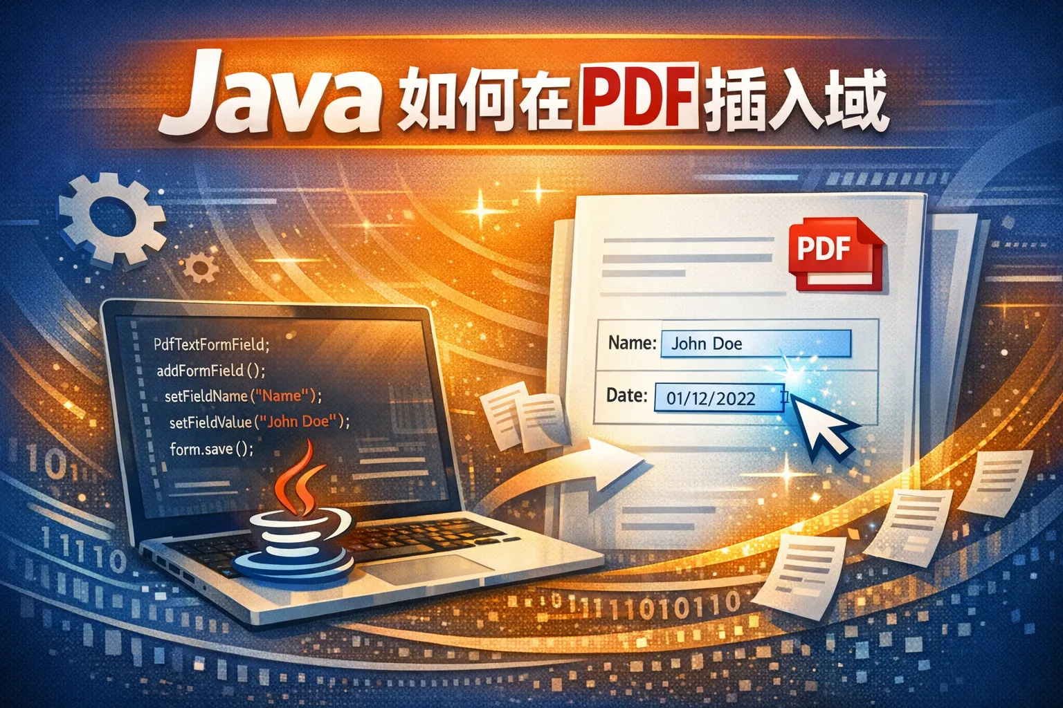 java如何在pdf插入域