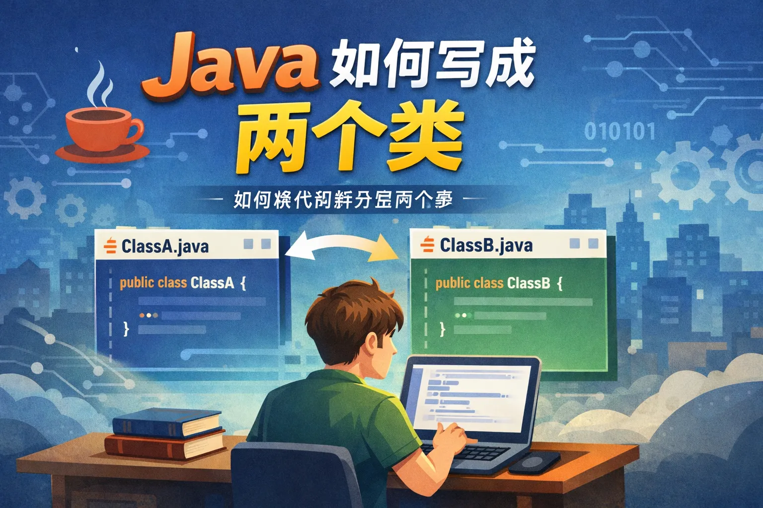 java如何写成两个类