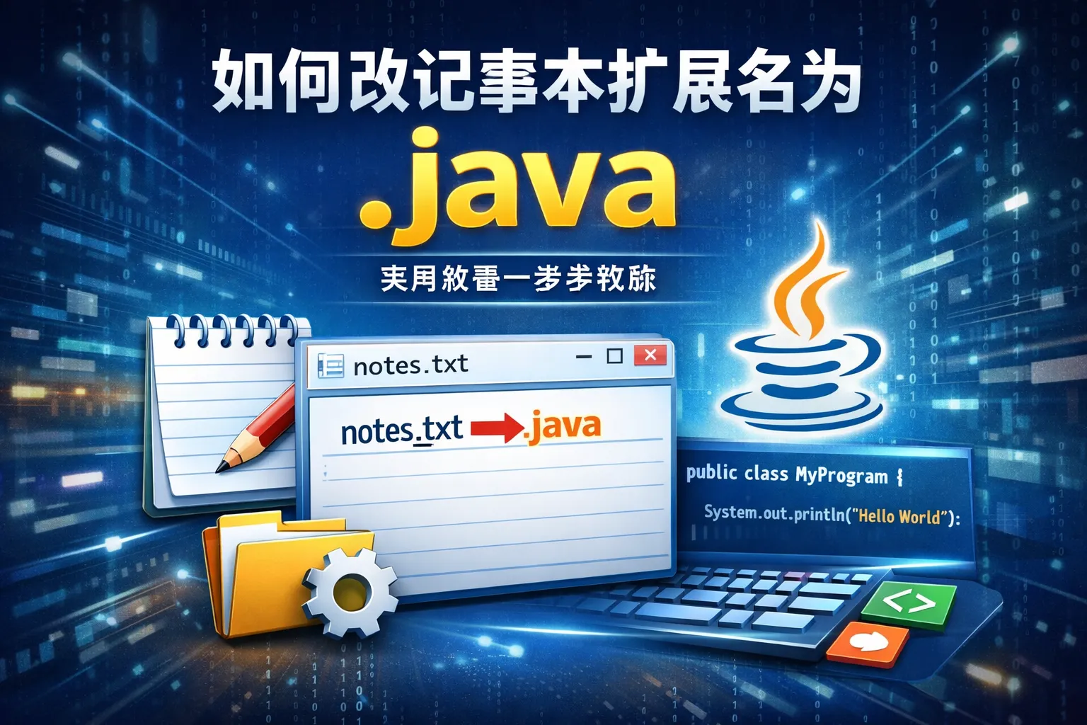 如何改记事本扩展名为java