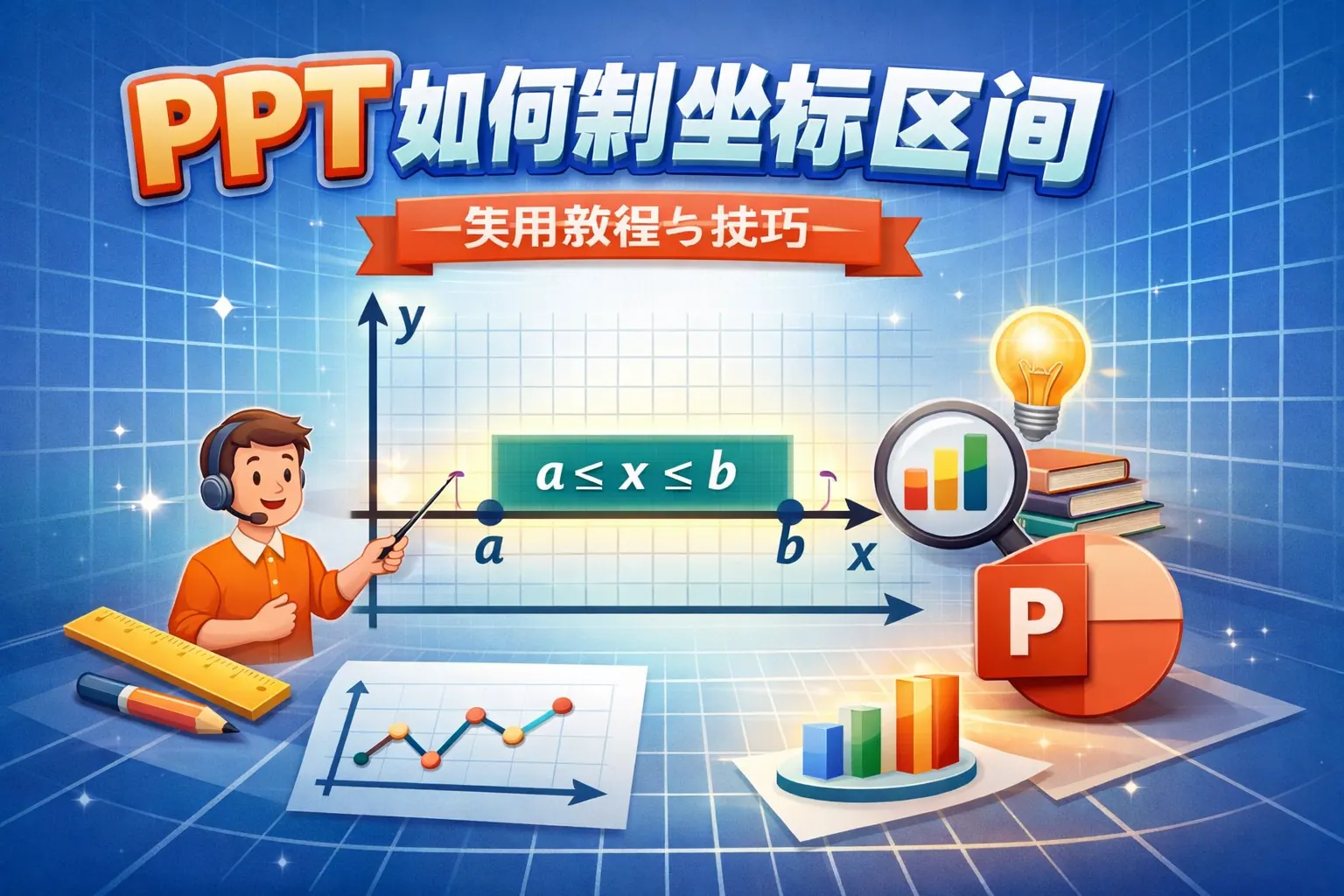 ppt如何制作坐标区间
