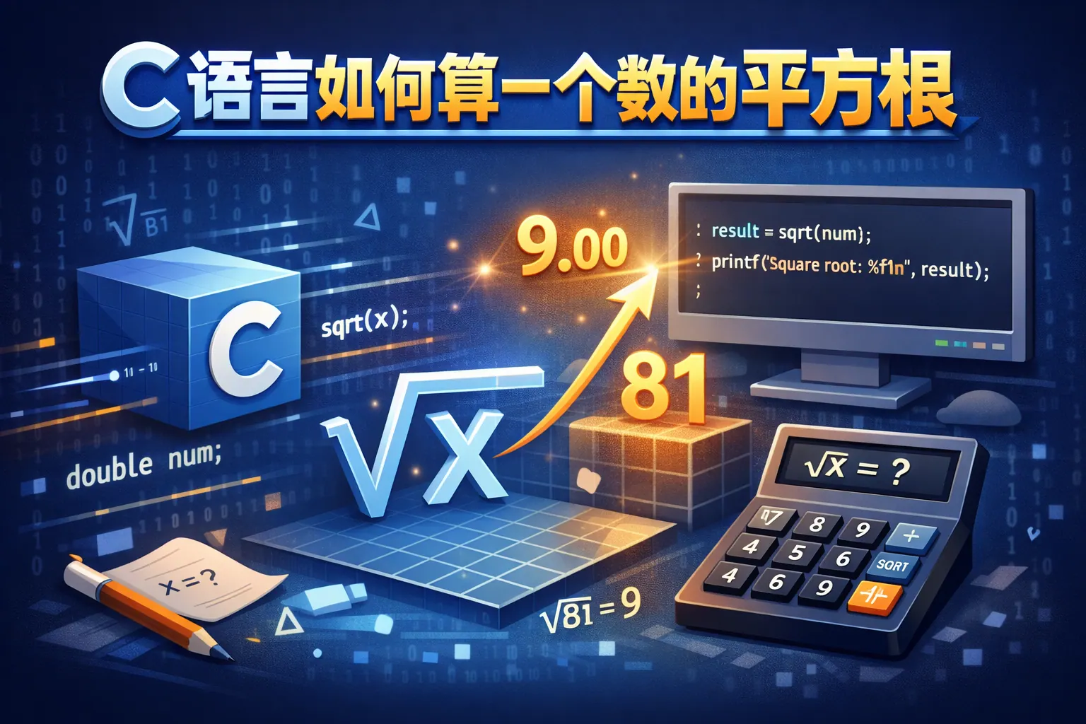 c语言如何算一个数的平方根