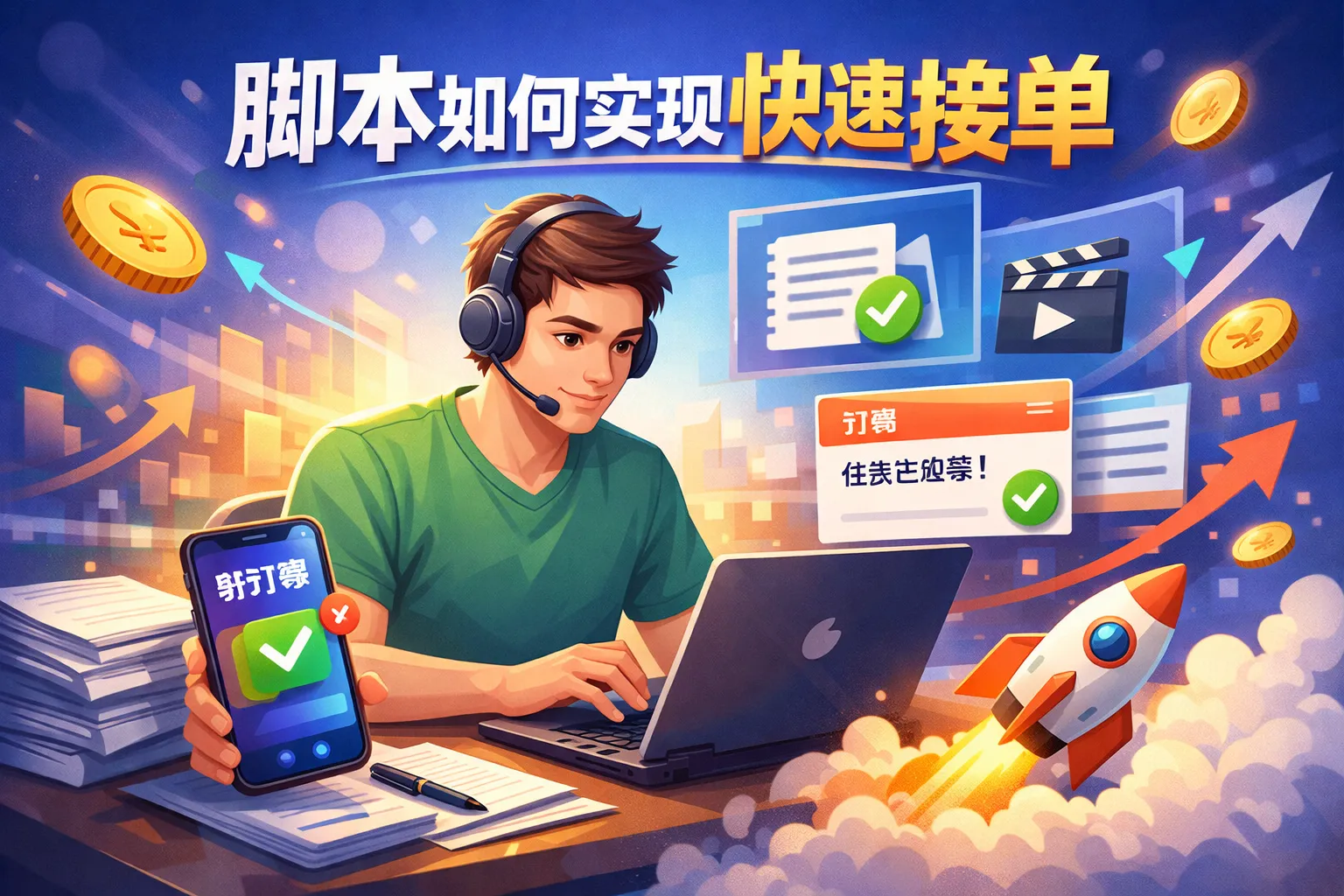 脚本如何实现快速接单