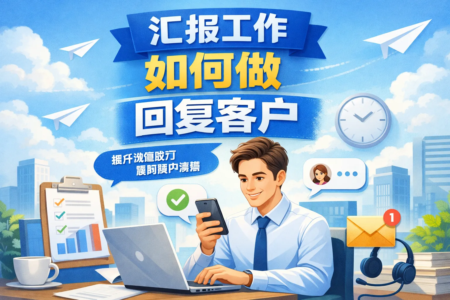 汇报工作如何做回复客户