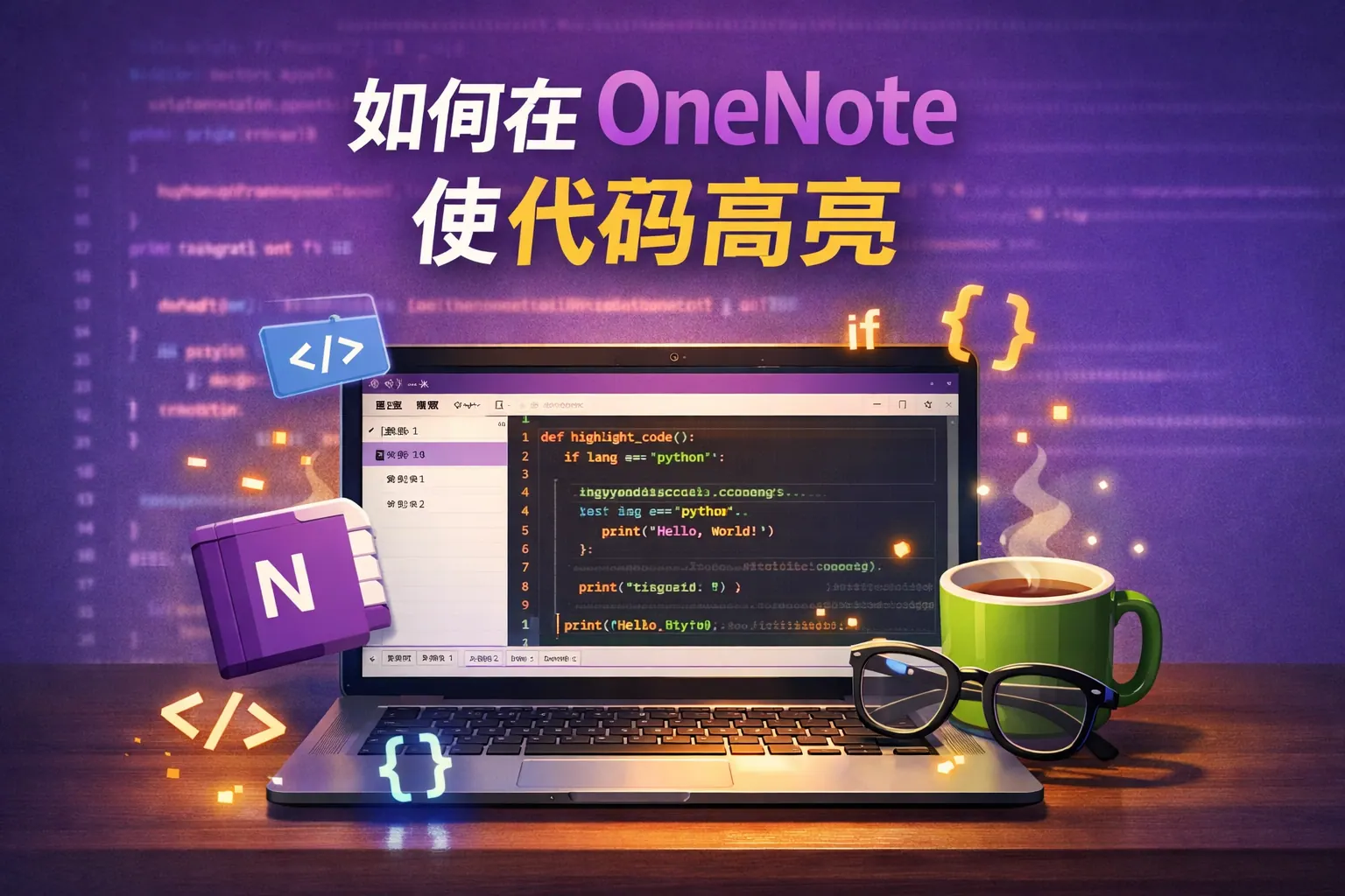 如何在onenote使代码高亮