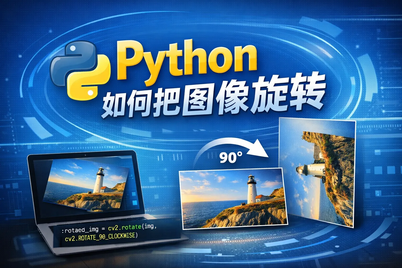 Python如何把图像旋转