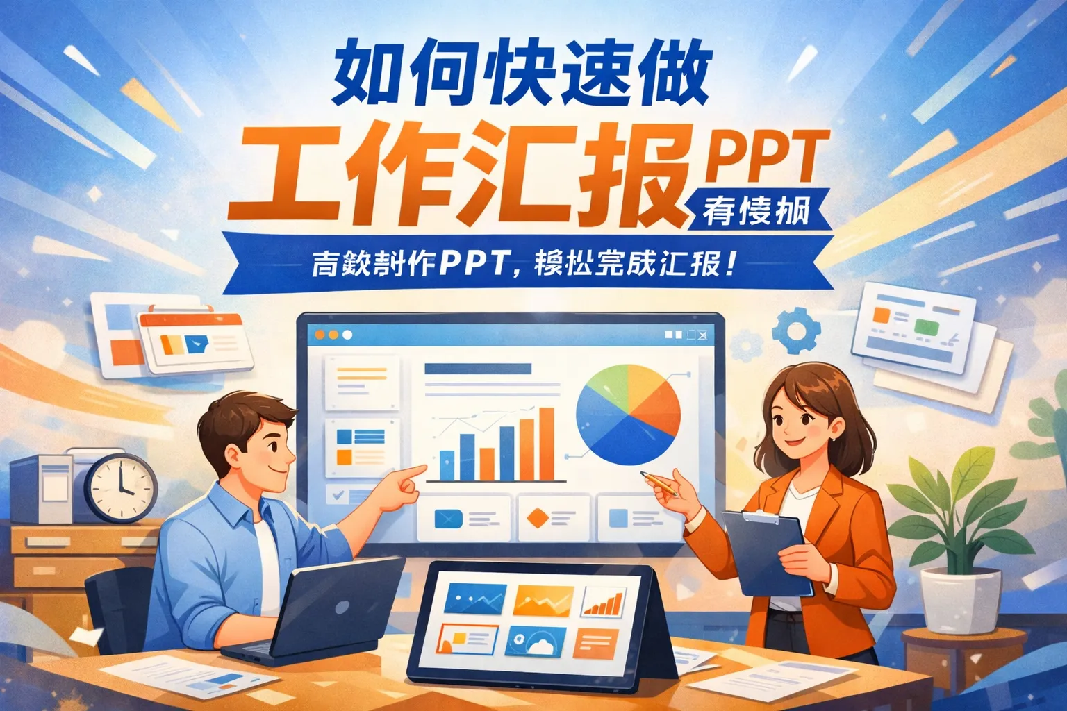 如何快速做工作汇报ppt有模板