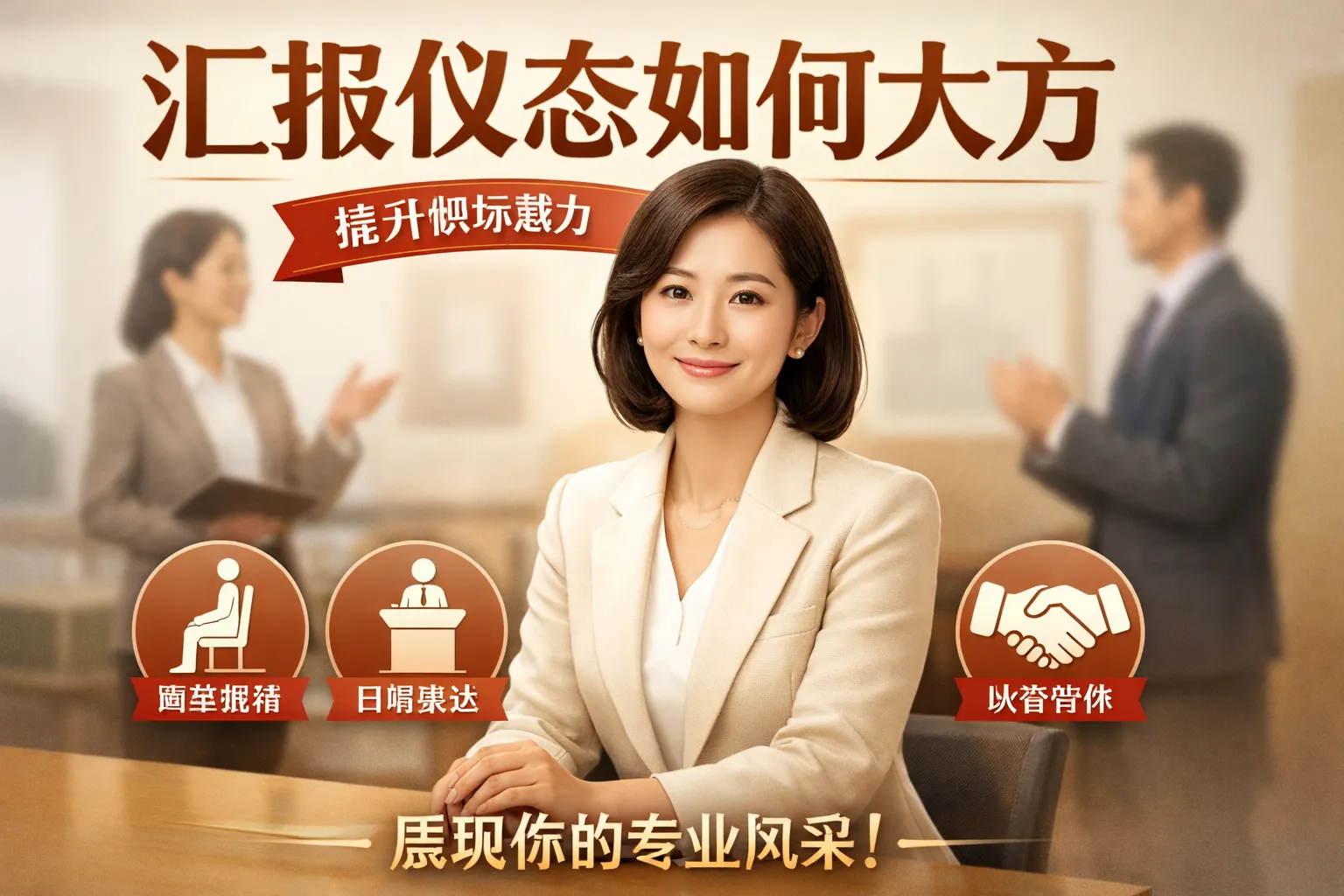 汇报仪态如何大方