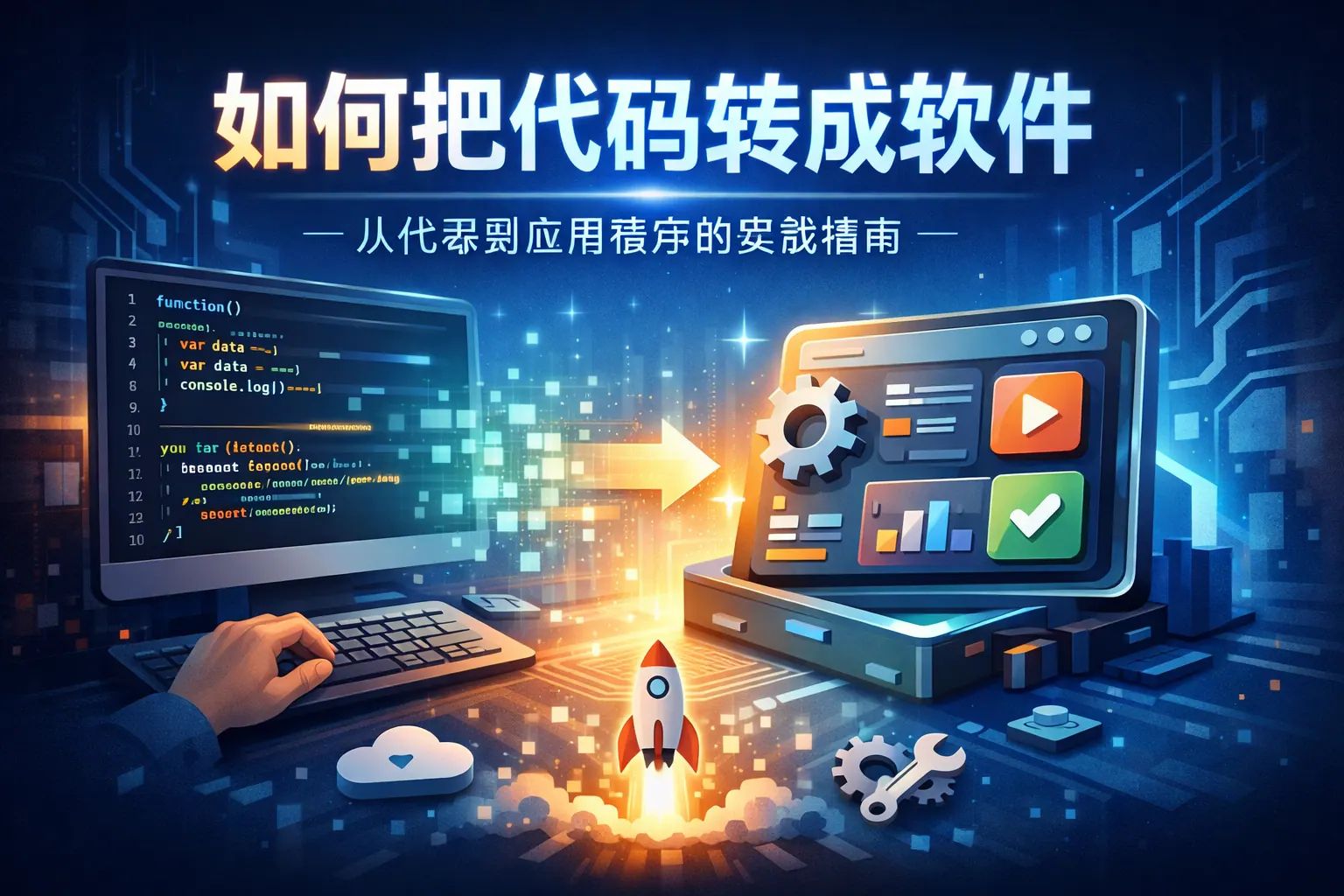 如何把代码转成软件