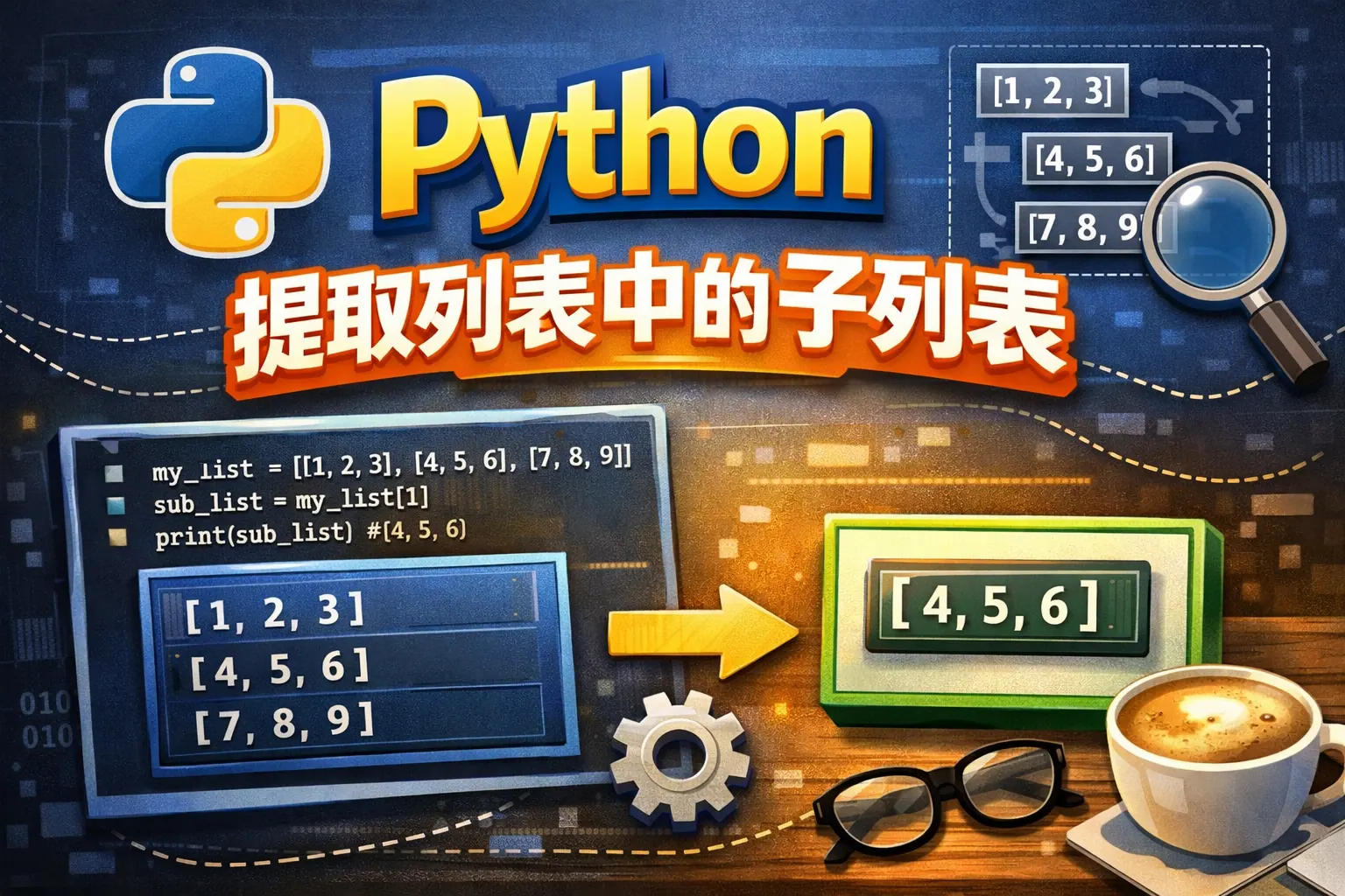 python提取列表中的子列表