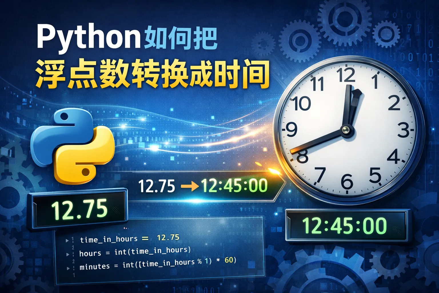 python如何把浮点数转换成时间