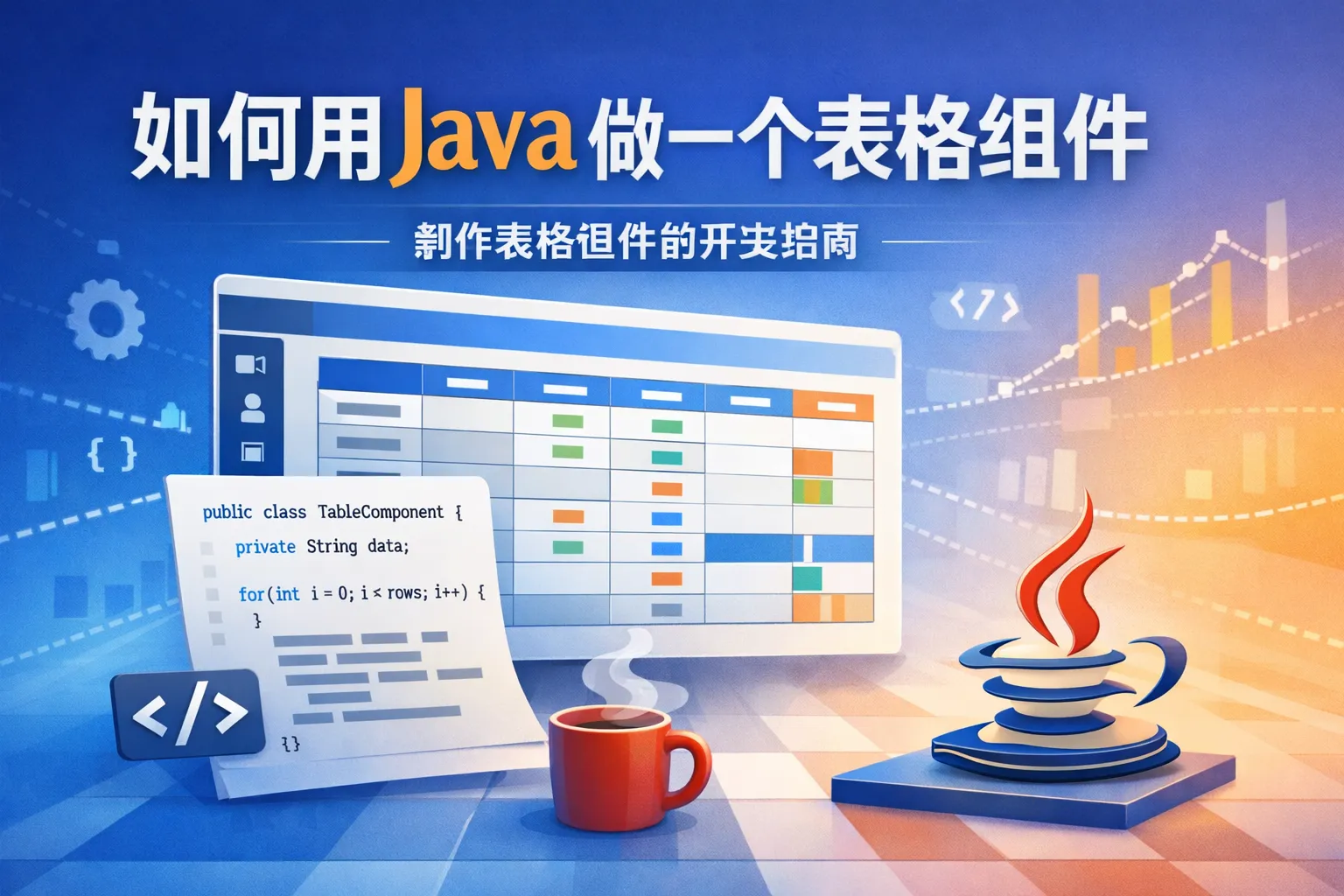 如何用java做一个表格组件