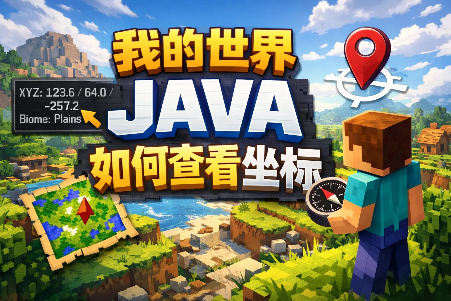 我的世界java如何查看坐标