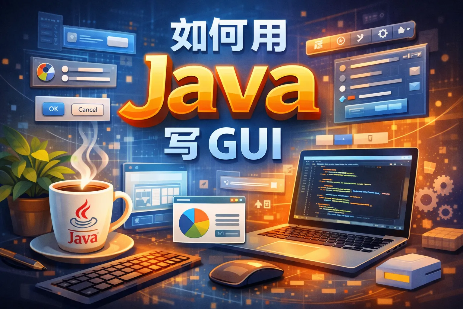 如何用java写gui