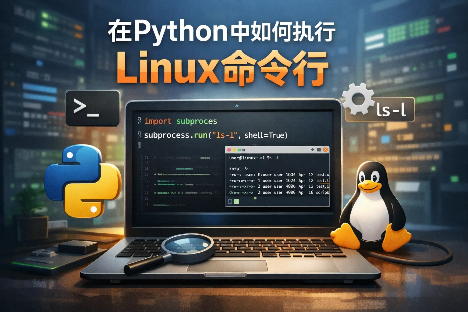 在python中如何执行linux命令行