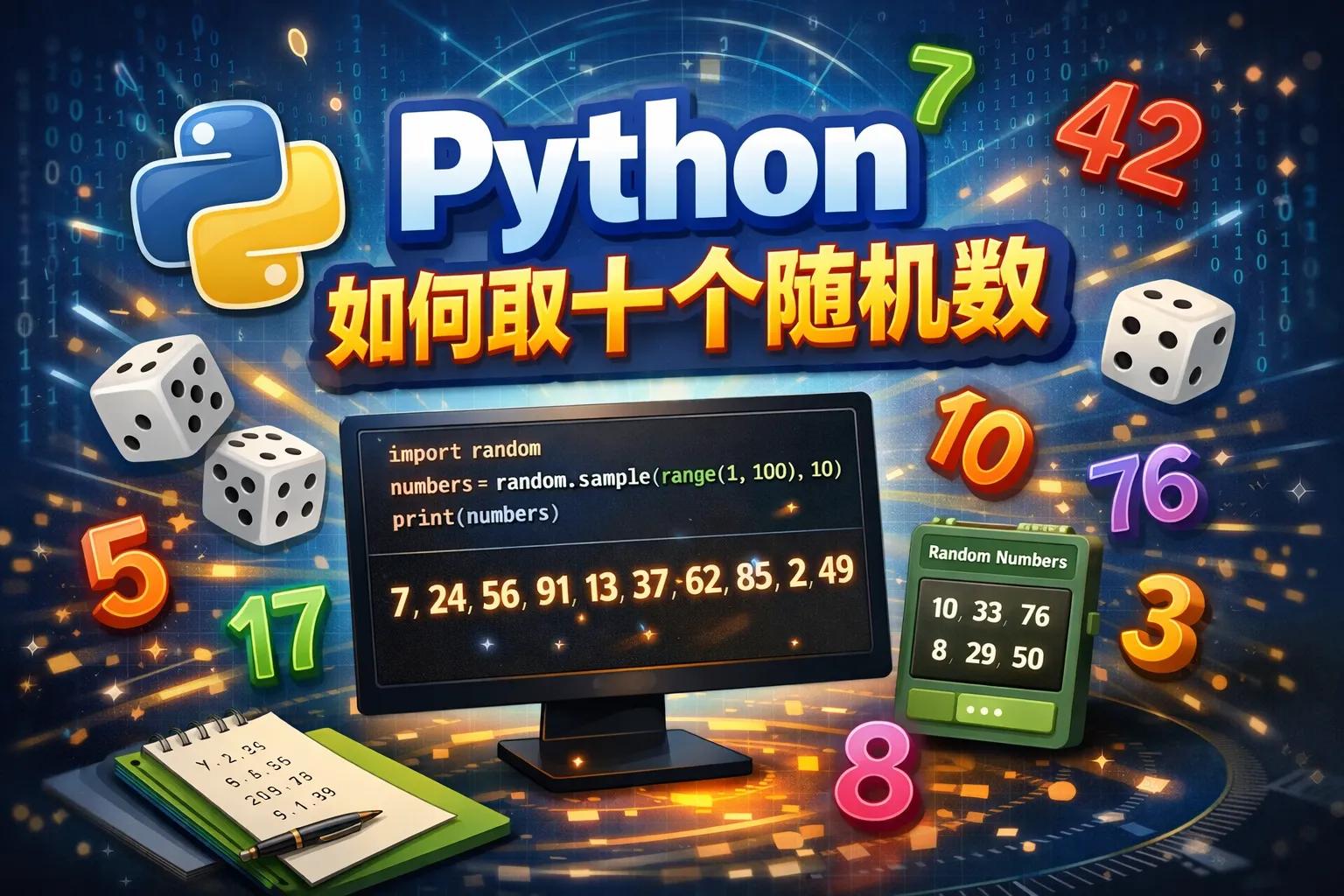 python如何取十个随机数