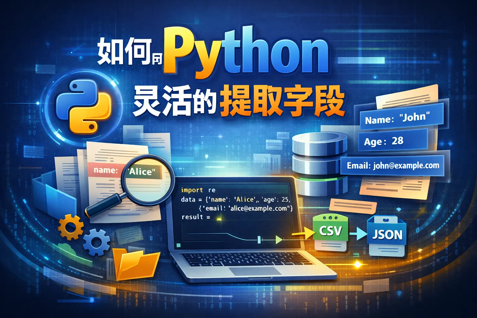 如何用python灵活的提取字段