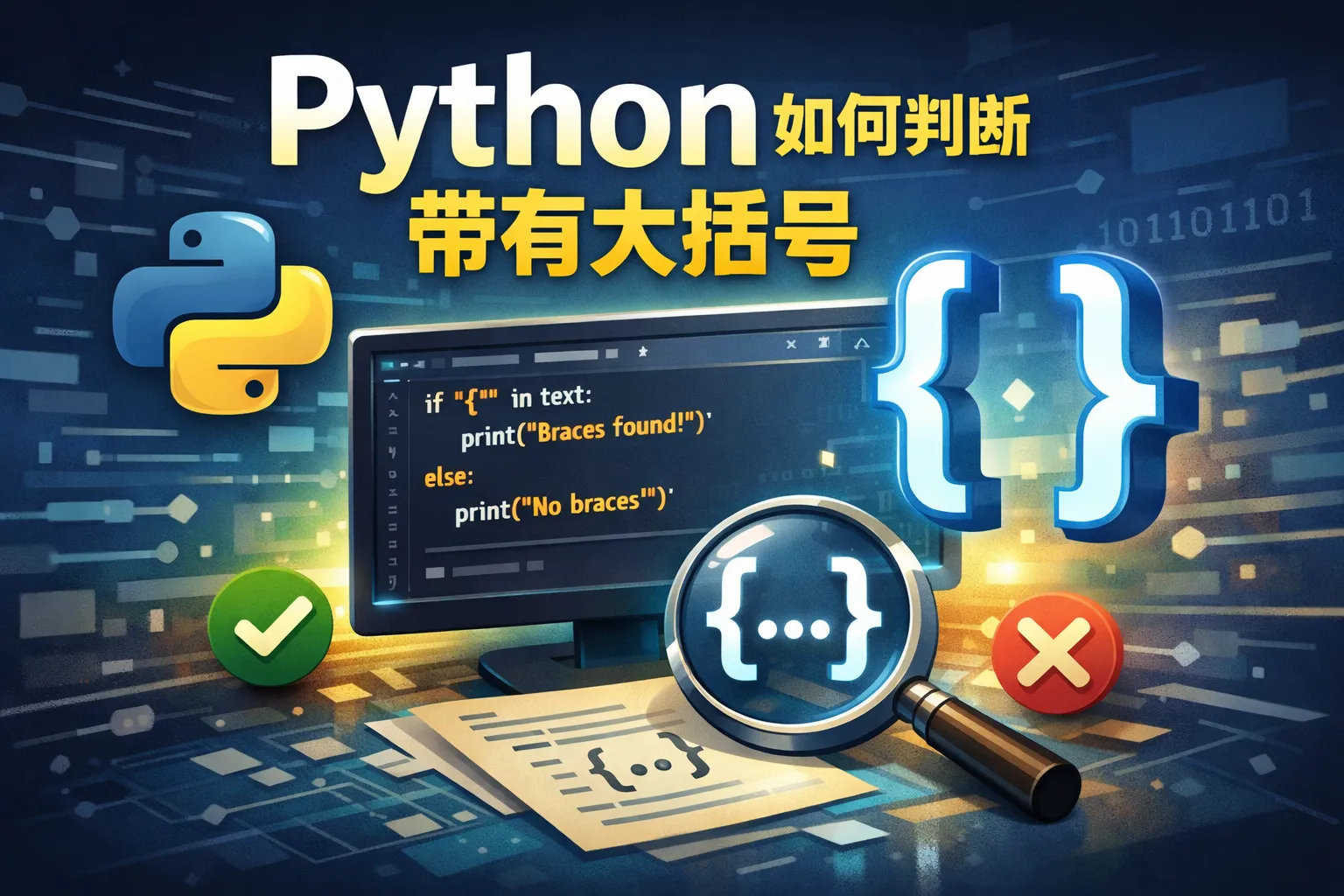 python如何判断带有大括号