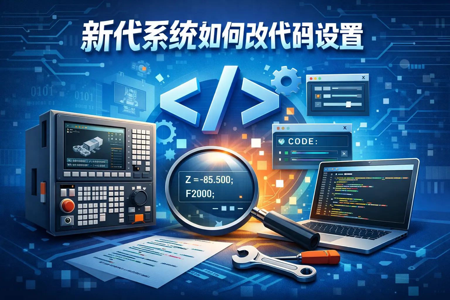 新代系统如何改代码设置