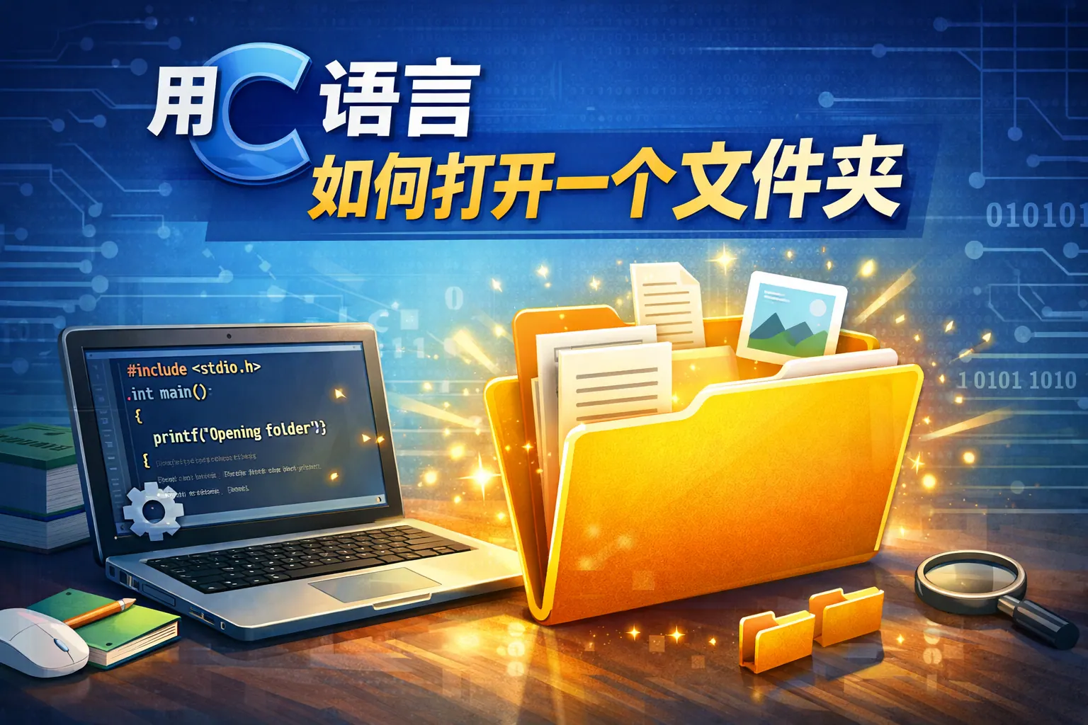 用c语言如何打开一个文件夹