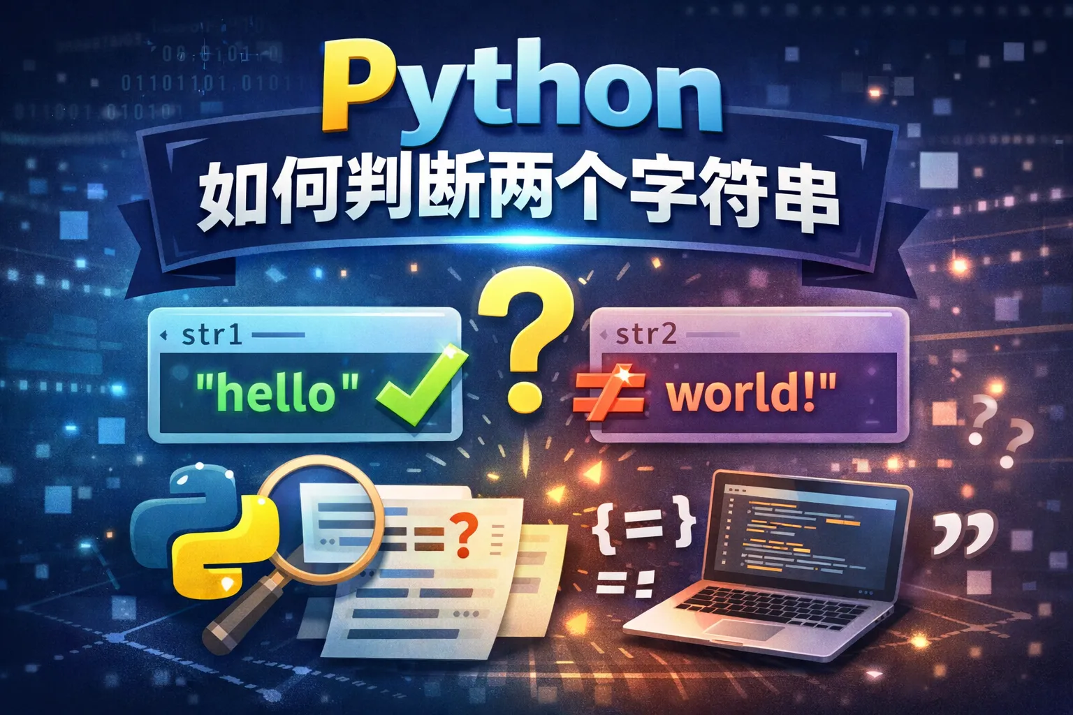 python如何判断两个字符串