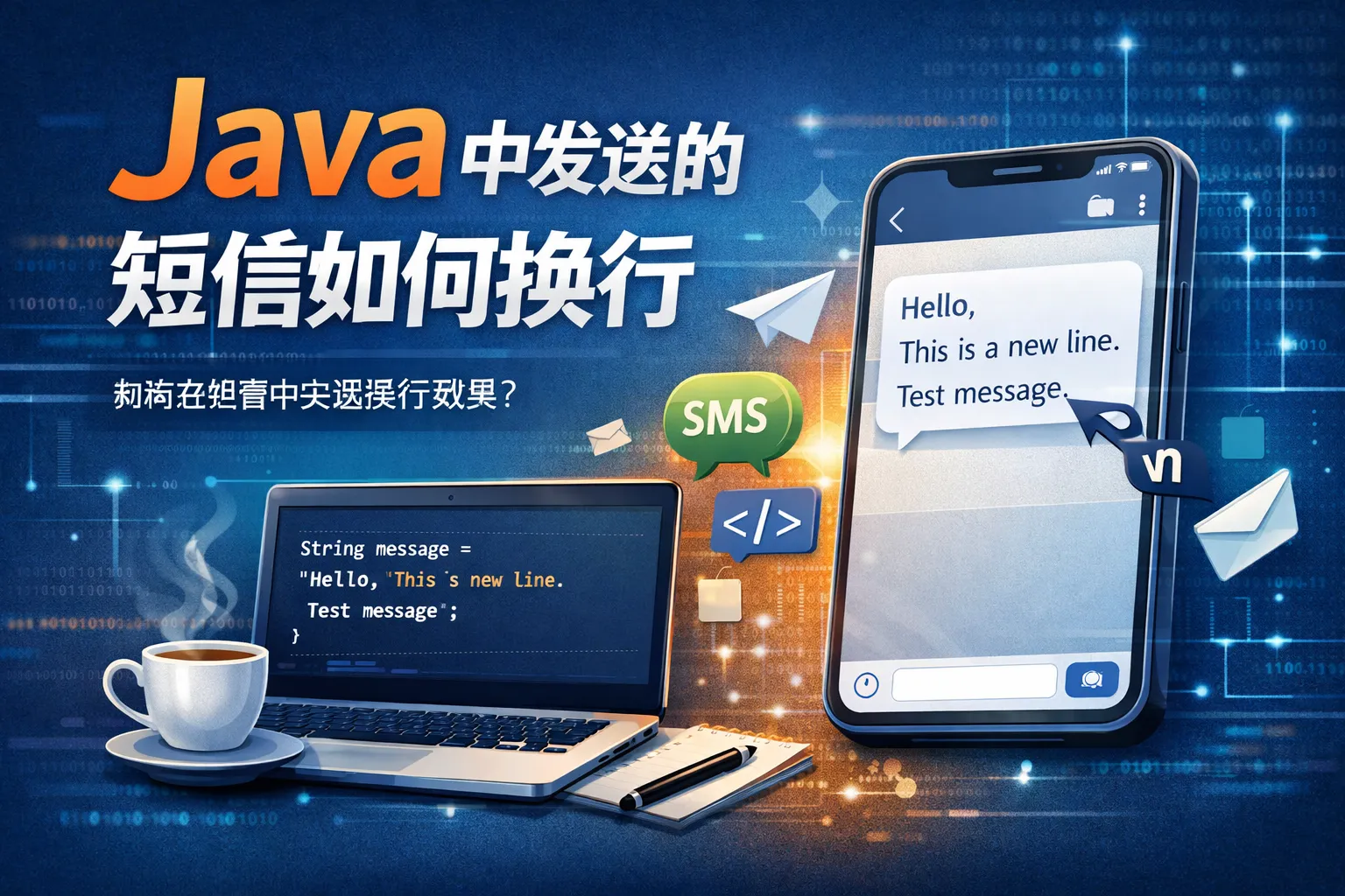 java中发送的短信如何换行