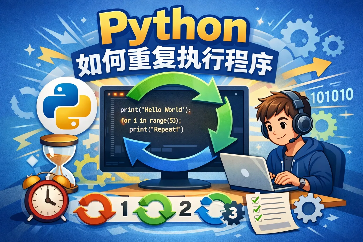 python如何重复执行程序