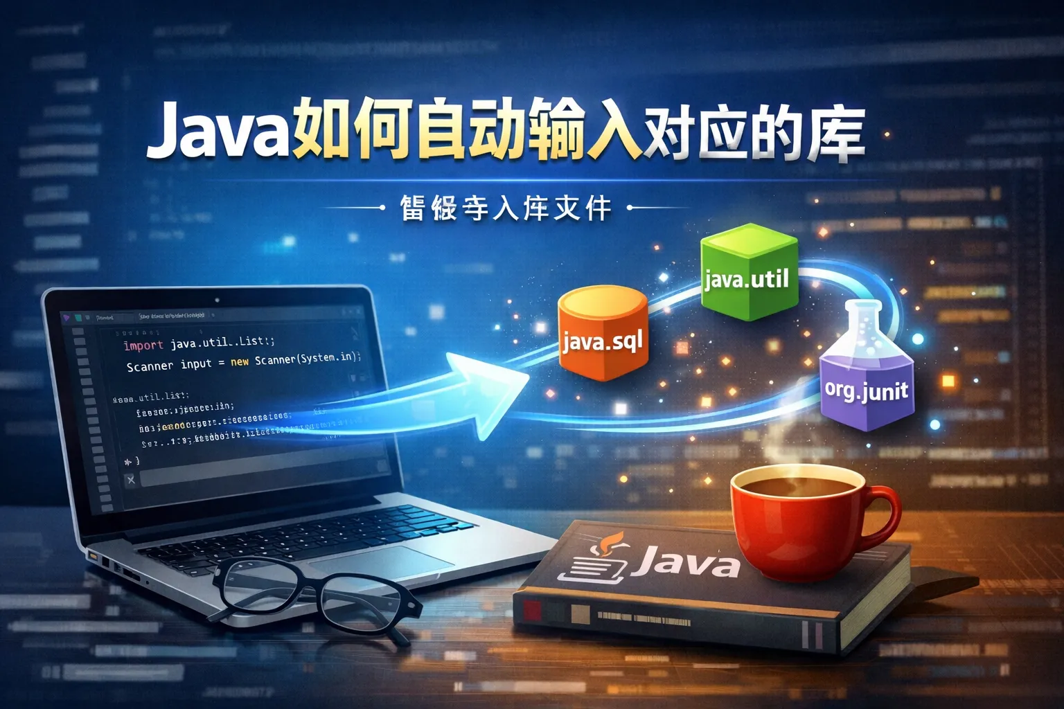 java如何自动输入对应的库