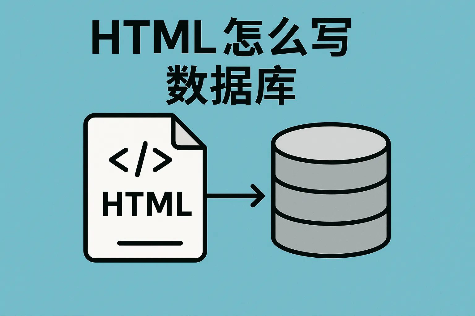 html怎么写数据库